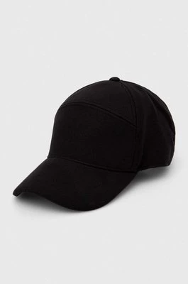 Guess czapka z daszkiem kolor czarny gładka