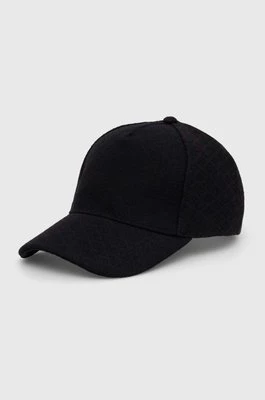 Guess czapka z daszkiem kolor czarny wzorzysta AW5072 POL01