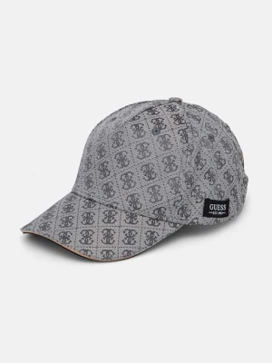 Guess czapka z daszkiem MILANO kolor szary wzorzysta AM9369 POL01