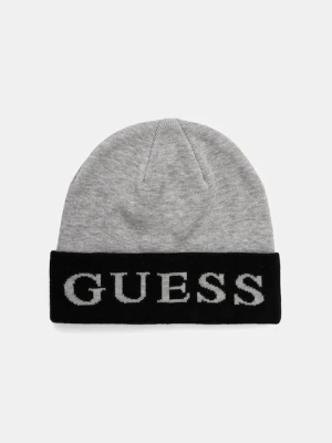 Guess czapka z domieszką wełny kolor szary M5BZ22 Z0442