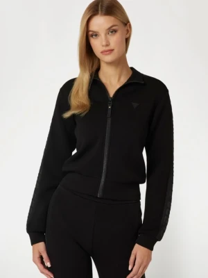GUESS Czarna bluza damska z lampasami New Allie Scuba, Rozmiar M