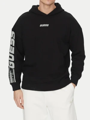 GUESS Czarna bluza męska Dalim Over, Rozmiar S