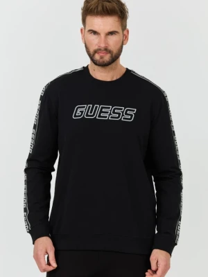 GUESS Czarna męska bluza z lampasami Arlo