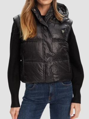 GUESS Czarna damska kamizelka Padded Vest, Rozmiar XS