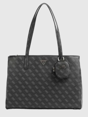 GUESS Czarna logowana shopperka Power Play Tech Tote