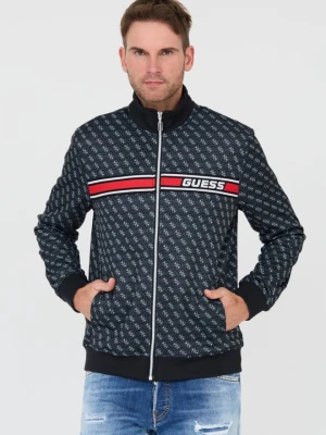 GUESS Czarna męska bluza logowana, Rozmiar M