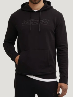GUESS Czarna męska bluza z kapturem Aldwin, Rozmiar L