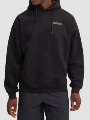 GUESS Czarna męska bluza z kapturem Emis, Rozmiar M