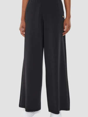 GUESS Czarne damskie spodnie dresowe Olympe Wide Leg, Rozmiar XS