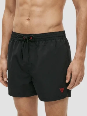 GUESS Czarne krótkie męskie kąpielówki New Basic, Rozmiar S