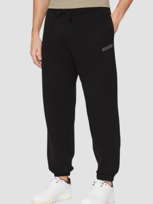 GUESS Czarne męskie spodnie dresowe Emis, Rozmiar L