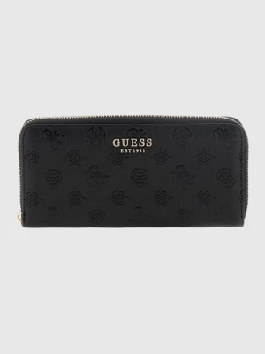 GUESS Czarny beżowy portfel damski Phoebe