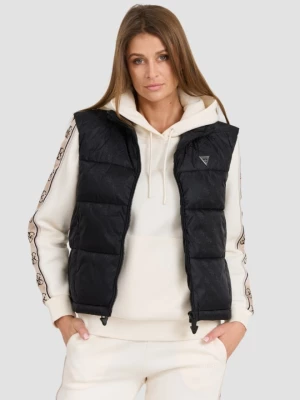 GUESS Czarny damski bezrękawnik New 4g Logo Padded Vest