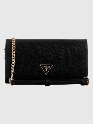GUESS Czarny damski portfel na łańcuszku Noelle