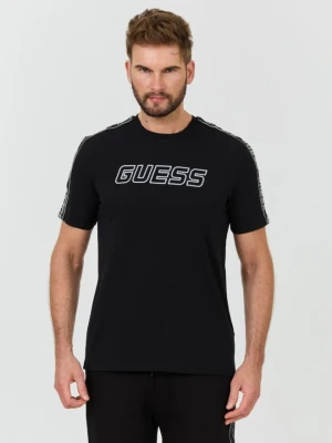 GUESS Czarny męski t-shirt Arlo Cn, Rozmiar L