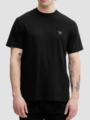 GUESS Czarny męski t-shirt na krótki rękaw Small Patch, Rozmiar M