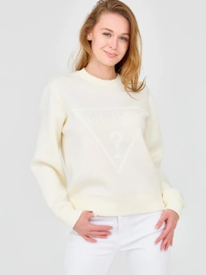 Zdjęcie produktu GUESS Damska bluza w kolorze ecru z dużym logo, Rozmiar L