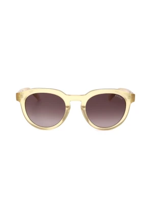 Guess Damskie okulary przeciwsłoneczne w kolorze beżowo-brązowym rozmiar: 50