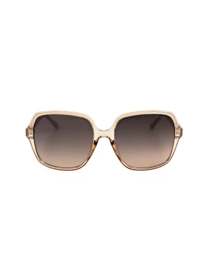 Guess Damskie okulary przeciwsłoneczne w kolorze beżowo-żółtym rozmiar: 58