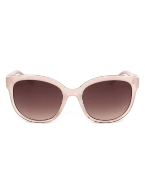 Guess Damskie okulary przeciwsłoneczne w kolorze beżowym rozmiar: 53