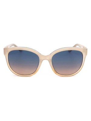 Guess Damskie okulary przeciwsłoneczne w kolorze beżowym rozmiar: 53