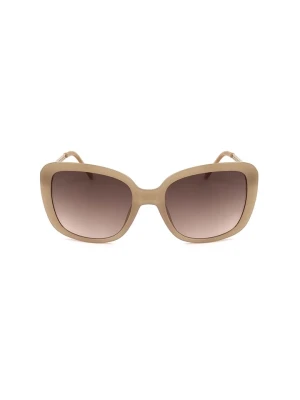 Guess Damskie okulary przeciwsłoneczne w kolorze beżowym rozmiar: 55