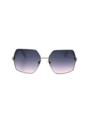 Guess Damskie okulary przeciwsłoneczne w kolorze biało-niebieskim rozmiar: 58