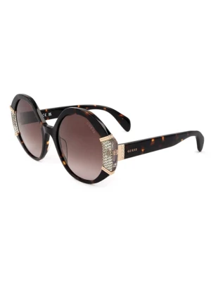 Guess Damskie okulary przeciwsłoneczne w kolorze brązowym rozmiar: 54