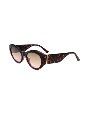 Guess Damskie okulary przeciwsłoneczne w kolorze brązowym rozmiar: 52