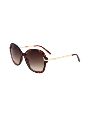Guess Damskie okulary przeciwsłoneczne w kolorze brązowym rozmiar: 54