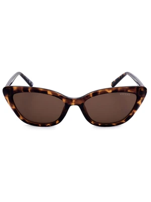 Guess Damskie okulary przeciwsłoneczne w kolorze brązowym rozmiar: 55