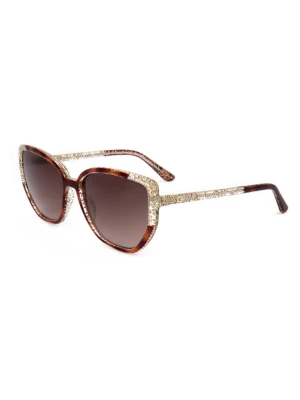 Guess Damskie okulary przeciwsłoneczne w kolorze brązowym rozmiar: 55