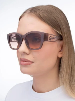 Guess Damskie okulary przeciwsłoneczne w kolorze brązowym rozmiar: 56