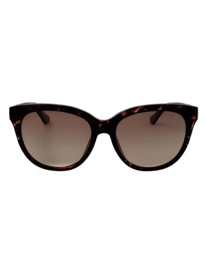 Guess Damskie okulary przeciwsłoneczne w kolorze brązowym rozmiar: 56