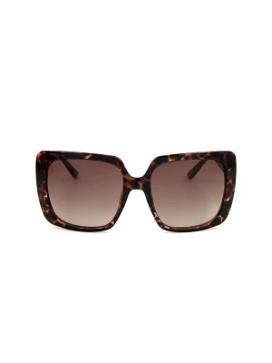 Guess Damskie okulary przeciwsłoneczne w kolorze brązowym rozmiar: 57