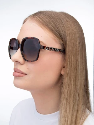Guess Damskie okulary przeciwsłoneczne w kolorze brązowym rozmiar: 58
