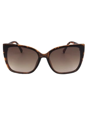 Guess Damskie okulary przeciwsłoneczne w kolorze brązowym rozmiar: 63