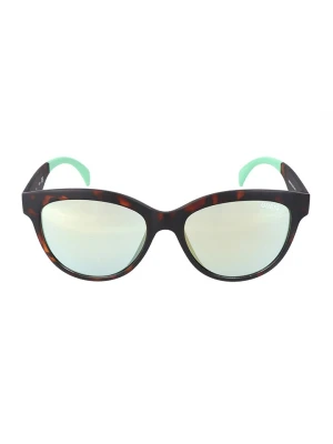 Guess Damskie okulary przeciwsłoneczne w kolorze ciemnobrązowo-turkusowym rozmiar: 53