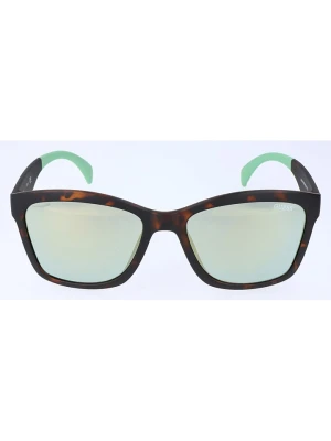 Guess Damskie okulary przeciwsłoneczne w kolorze ciemnobrązowo-turkusowym rozmiar: 56