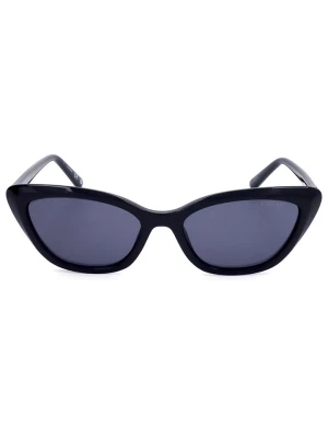Guess Damskie okulary przeciwsłoneczne w kolorze czarno-granatowym rozmiar: 55