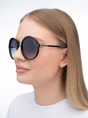 Guess Damskie okulary przeciwsłoneczne w kolorze czarno-granatowym rozmiar: 57