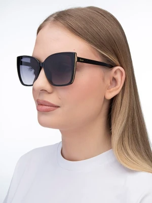 Guess Damskie okulary przeciwsłoneczne w kolorze czarno-niebieskim rozmiar: 63