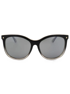 Guess Damskie okulary przeciwsłoneczne w kolorze czarno-złoto-szarym rozmiar: 60