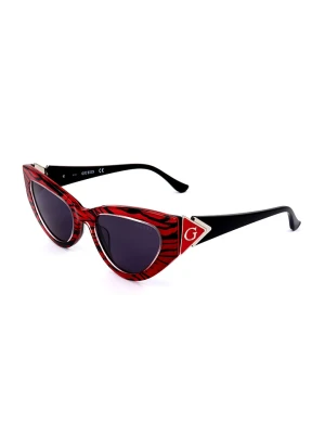 Guess Damskie okulary przeciwsłoneczne w kolorze czerwonym rozmiar: 54