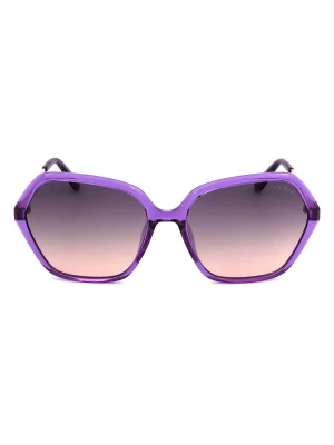 Guess Damskie okulary przeciwsłoneczne w kolorze fioletowym rozmiar: 55