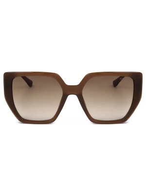 Zdjęcie produktu Guess Damskie okulary przeciwsłoneczne w kolorze jasnobrązowym rozmiar: 54