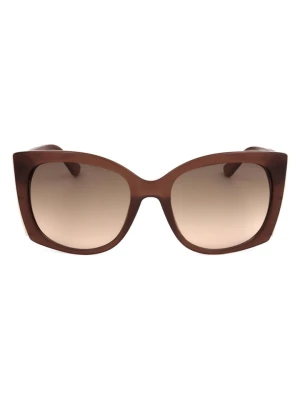 Guess Damskie okulary przeciwsłoneczne w kolorze jasnobrązowym rozmiar: 55
