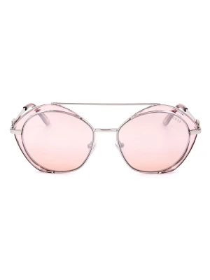 Guess Damskie okulary przeciwsłoneczne w kolorze jasnoróżowym rozmiar: 54