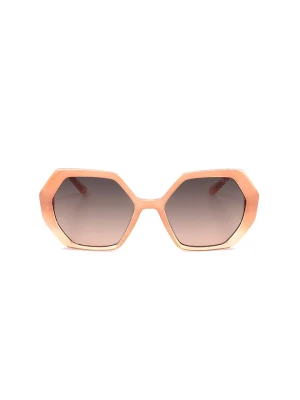 Guess Damskie okulary przeciwsłoneczne w kolorze pomarańczowym rozmiar: 54