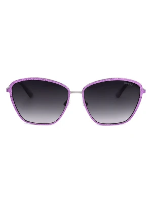 Guess Damskie okulary przeciwsłoneczne w kolorze różowo-fioletowym rozmiar: 60